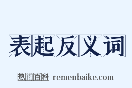 表起反义词是什么意思的图片